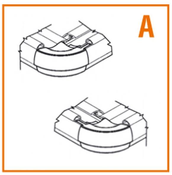 Angolo a 90° a Destro  per giuntare 2 STOPCONTROL