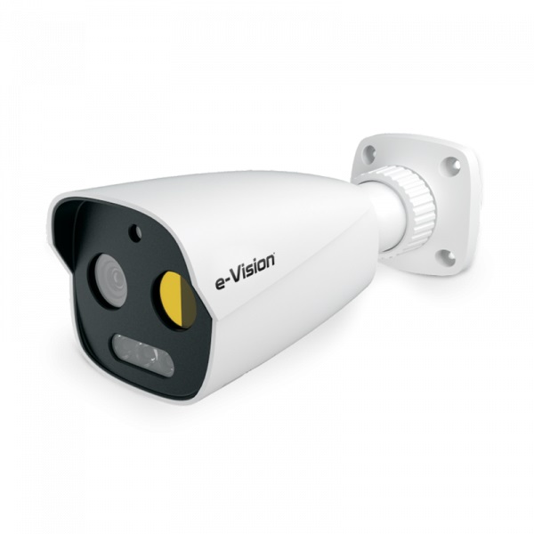 Telecamera bullet IP D-Pulse termica, risoluzione visiva 5 Mpx (ottica 4
mm), risoluzione termica 256x192 (ottica 3.2mm), speaker, flash, IP66, IK10
