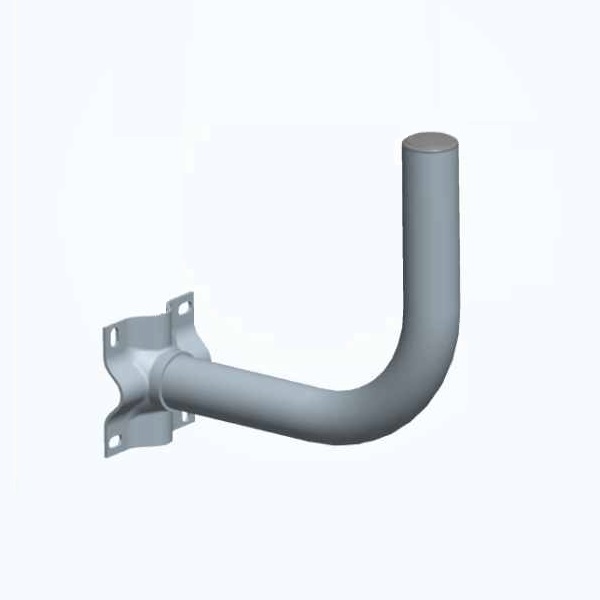 Supporto a muro 90° cm 22 tubo Ø40x1,5 mm piastra 100x100x2,5 mm