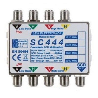 Multiswitch SCR in cascata a 4 cavi 1 derivata con A.C.G. OMOLOGATO SKY