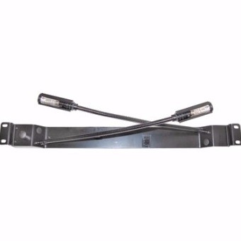 Pannello rack 19" con 2 luci regolabilI