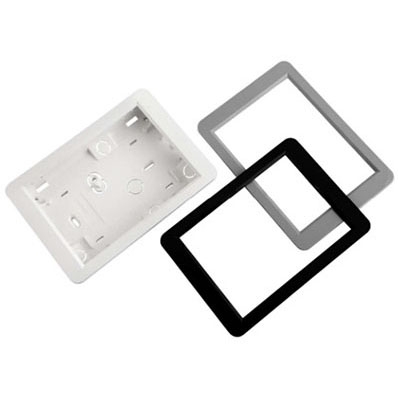 Kit per montaggio ad incasso Tastiera touch ELEGANT. Fornito con cornice
bianca, grigia e nera.