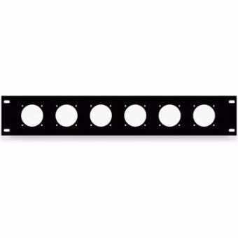 Pannello forato rack 19" per 6 prese/spine CEE speciali