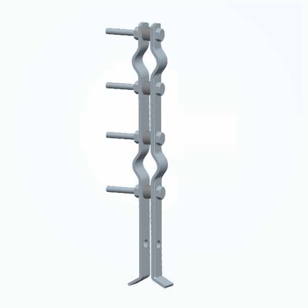 Zanca universale con distanziatore Per palo diametro 25, 50 mm
