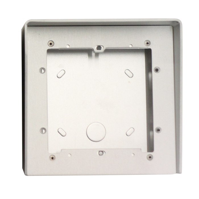 Custodia in alluminio naturale anodizzato per pulsantiera a 1 modulo.
Serie Ikall