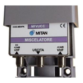Miscelatore 3 ingressi VHF/UHF/UHF+cc