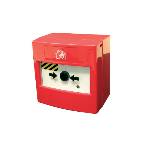 Pulsante d'allarme ripristinabile colore rosso. Serie LYBRA