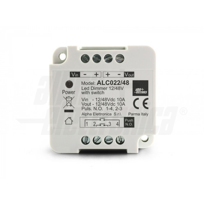 Dimmer Led Mono 12/24V 10A Puls.Mini Conf.1 pezzi