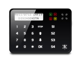Tastiera di comando capacitiva con lettore Proxi per chiave M4; colore NERO