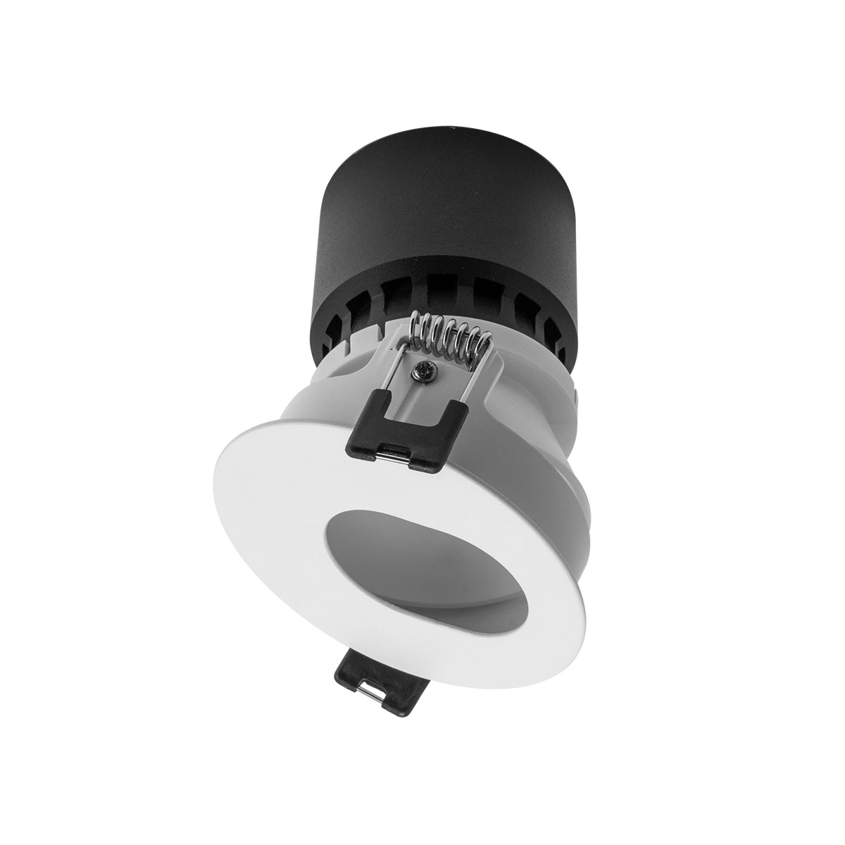 XPOLI Faretto da incasso tondo orientabile, telaio e anello decorativo
bianco opaco, per lampadine alogene o a LED, con attacco GU10, o per
moduli a LED XCOMBO, CM03, CM06, CM07, CM08, CM10 e CM11.