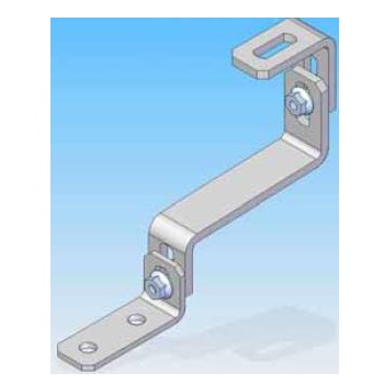 Staffa 'TP' regolabile completa di dado e vite INOX