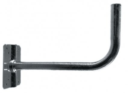 Supporto a muro / palo Ø 40mm. lunghezza 35cm. Acciaio zincato a caldo