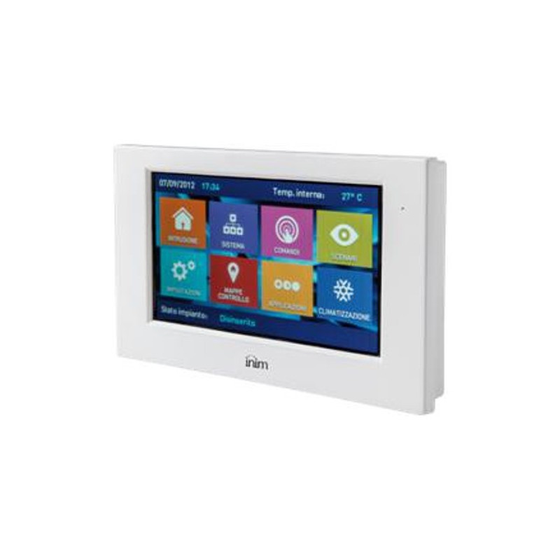 Interfaccia utente Touch Screen 4,3" su I-Bus. Lettore di
prossimità, sensore di temperatura ambiente, microfono ed alto