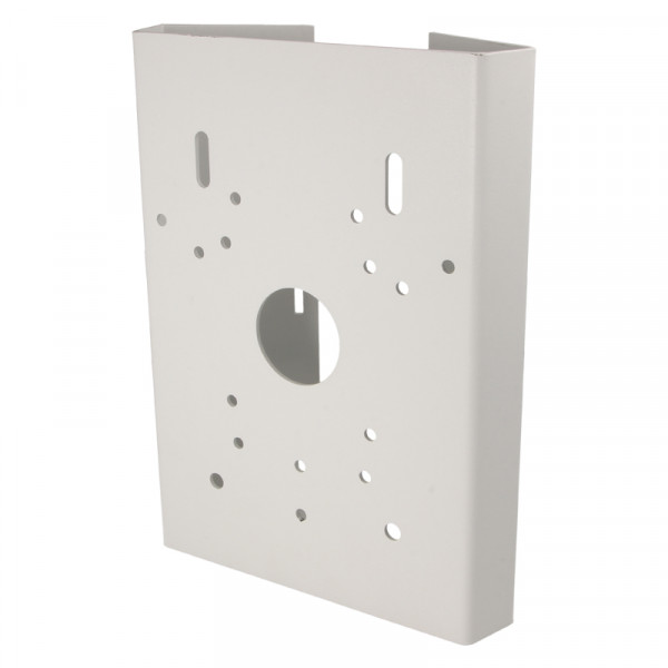 Collare da palo per telecamere linea PRO. Per bul- let necessita di
PROBB4 o PROBB5. L 104 × H 140 × P19mm. In dotazione fascette per pali
con diametro 118-140mm.