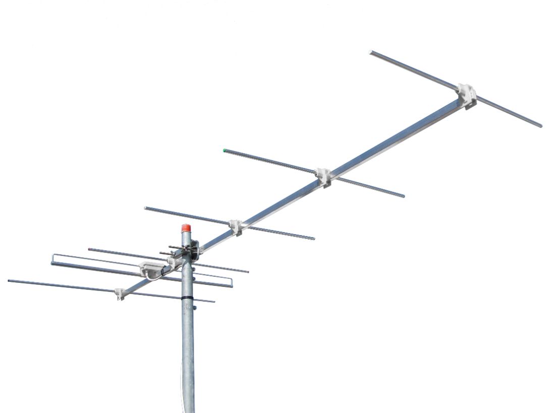 Antenna VHF el. 6  can. E05÷E12  guadagno 9 dBi, bianca