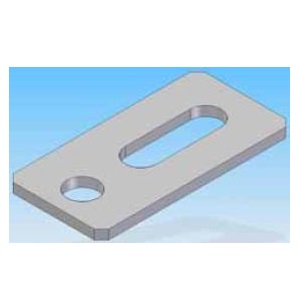 Piastra 80 x 40 x 4 foro/asola 13 INOX