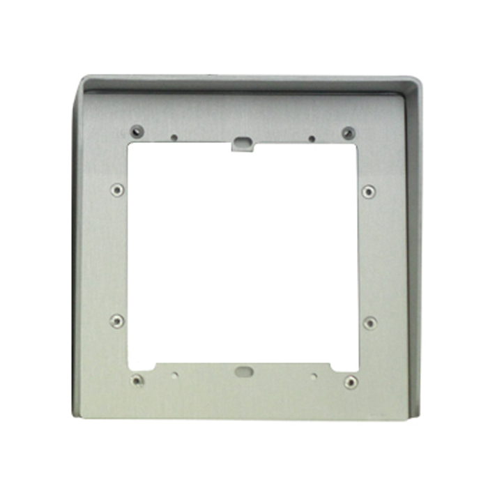Visiera antipioggia in alluminio naturale anodizzato per pulsantiera a 1
modulo. Serie IKAL