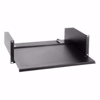 Piano di appoggio scorrevole con fissaggio rack 19" - 3 unità