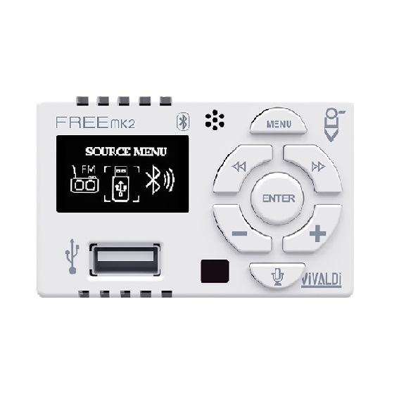 Linea Giove_Comando HiFi 25+25W RMS bluetooth integrato-bianco