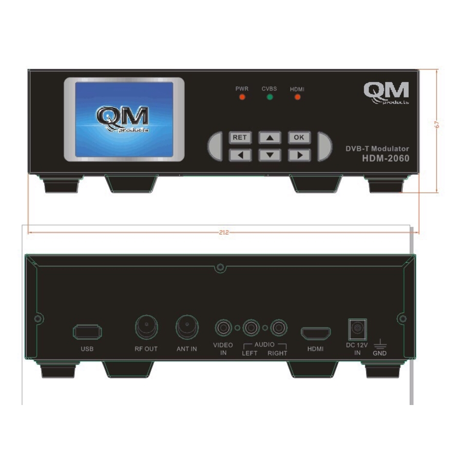 QM-Modulatore NEW DVB-T FULL HD HDMI+AV (con passante HDMI incluso )
