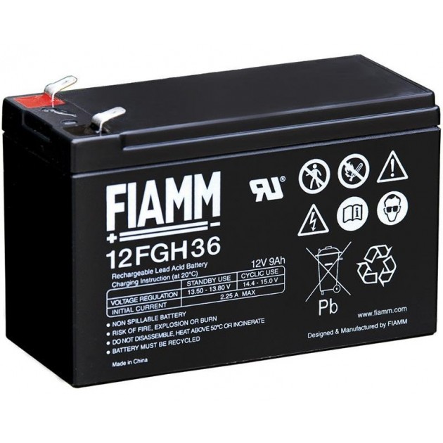 Accumulatore per UPS  al Piombo 12v 9,0ah faston da 6.3mm Scarica rapida