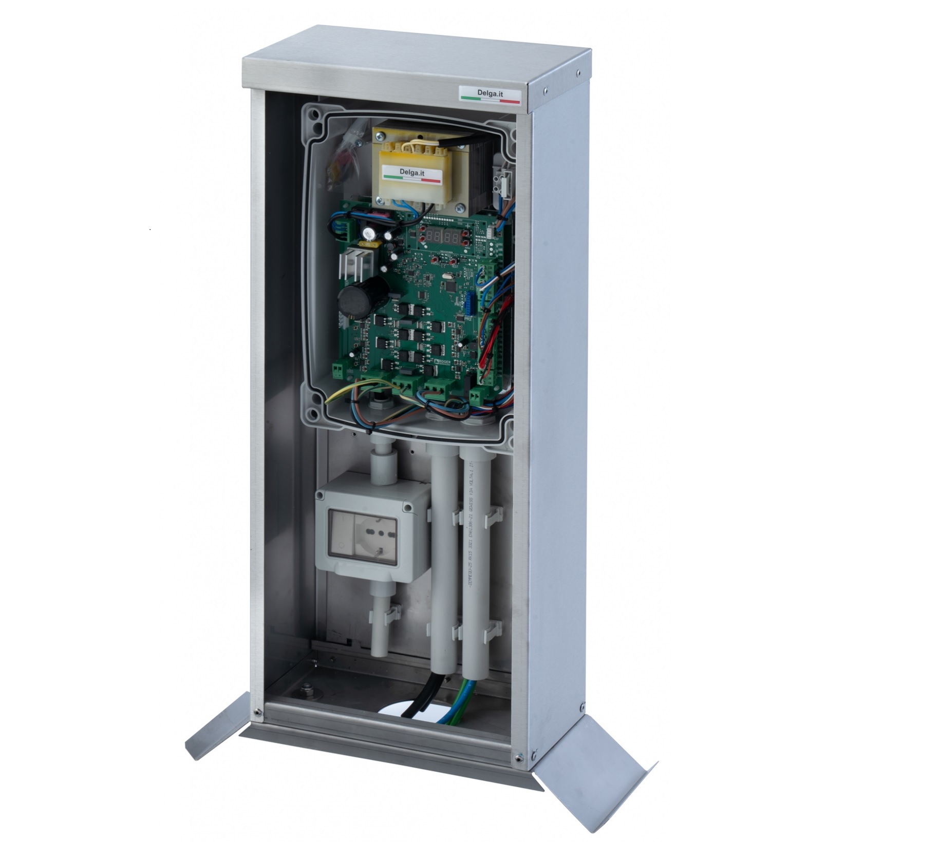 Armadietto per centralini in INOX 18x28x68 da interrare