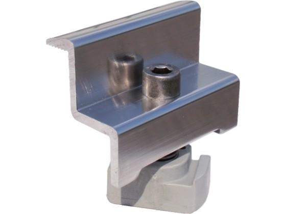 Supporto premontato a zeta per fiss. pannello h 42-44 alluminio + dado a
molla + vite