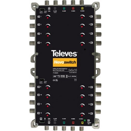 Multiswitch (1 SAT+ terrestre attivo) Terminal/Cascata 5x5x16 “F