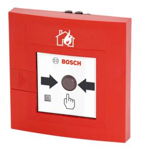 Pulsante d'allarme manuale LSN / LSN improved doppia azione da esterno,
colore rosso.