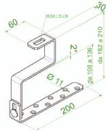 Staffa 'TC' regolabile completa di dado e vite Zn INOX