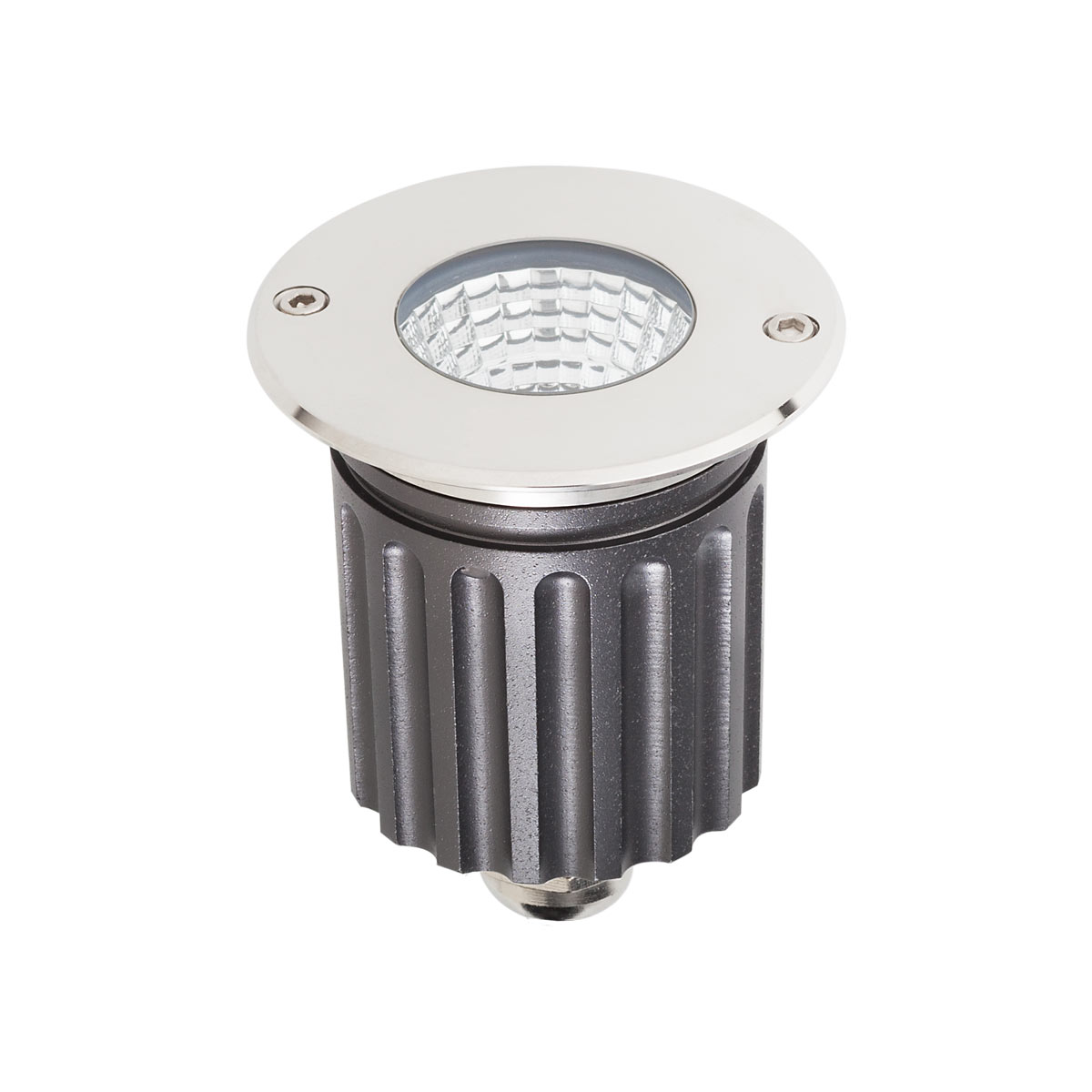 XGROUND Apparecchio da incasso a filo terreno (per aree pedonali o di
movimento auto), equipaggiato con LED COB da 6W, colore bianco neutro.
