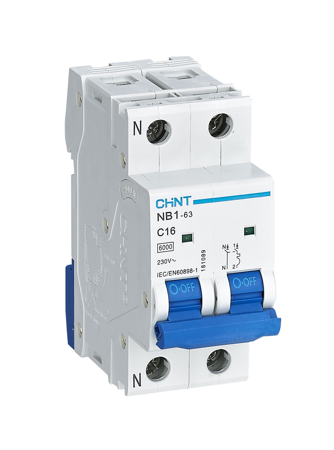 NB1-63/C20-1PN-6 -INT MT 1P+N 20A CURVA C 6KA 2M