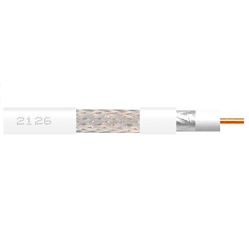 Cavo coassiale TV Classe A 6,8 mm tipo CXT Calza rame stagnato guaina
bianco 100m/box