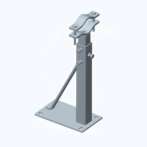 Zanca telescopica c/piastra 4 fori