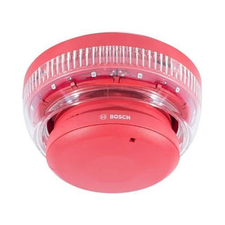 Dispositivo ottico acustico colore rosso e flash bianco All in one 4000
indirizzato LSNi certificato EN54_3 ed EN54_23 .
