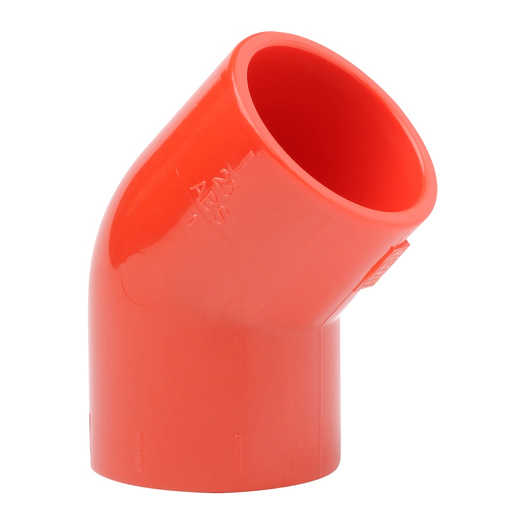 Gomito a 45° D.25 mm ABS ROSSO