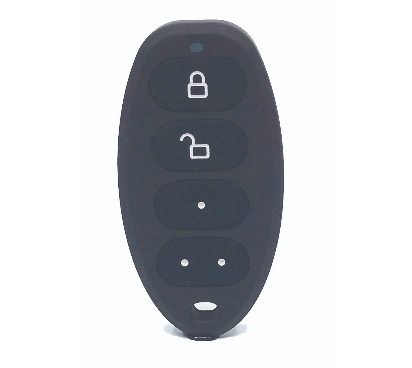 Telecomando bidirezionale tipo portachiavi, 4 tasti di
attivazione,Colore nero
