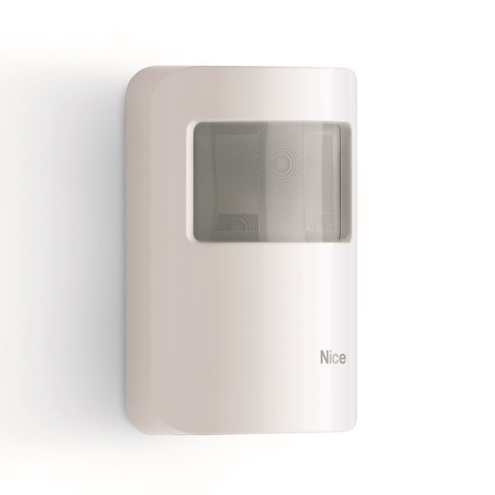 Rivelatore volumetrico ad infrarossi, portata 12m 140° con funzione
antiaccecamento,  radio bidirezionale Dual Band