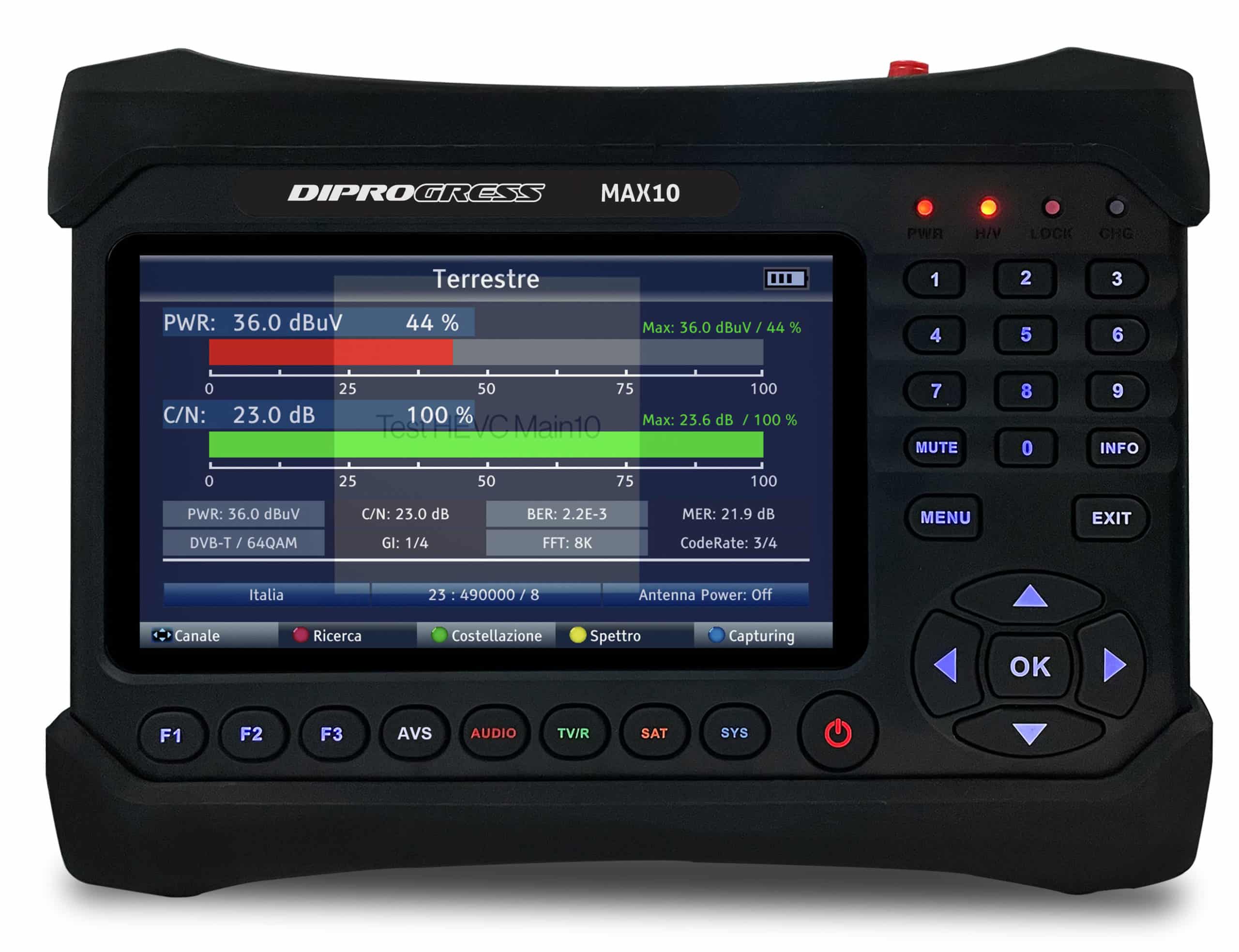MISURATORE COMBO DPMAX10  DVB-T/T2  HEVC H265