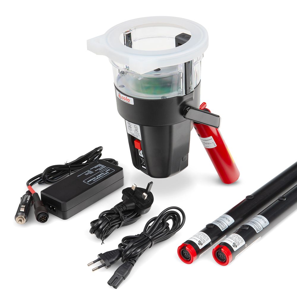 Cordless Heat Detector Test Kit - 2 Baton. Includes: 1 x Solo 460
Cordless Heat Head Unit, 2 x Solo 770 Battery Baton, 1