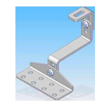 Staffa 'TG' regolabile completa di dado e vite INOX