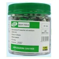 Connettore F ad avvitare per cavo da 7 mm Box Verde Confezione da 100 pz