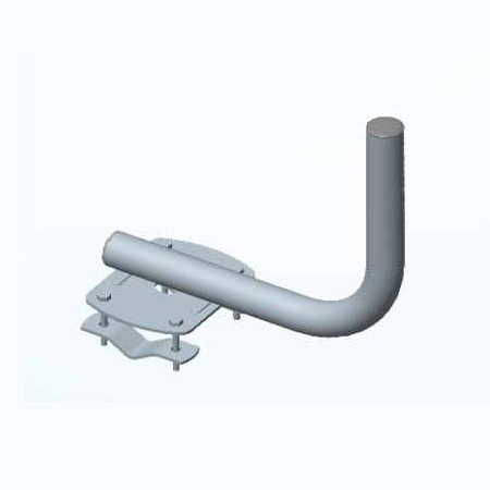 Supporto palo 90° da ringhiera per parabole Ø non superiore 85 cm