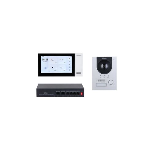 Kit VDP IP con VTH bianco, a incasso
