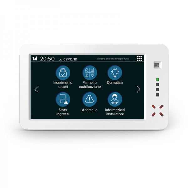 Tastiera touch screen 7" su ULTRABUS per centrali antintrusione