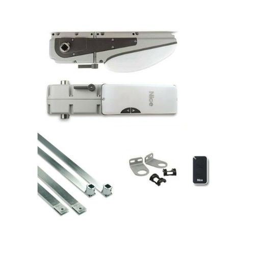 Kit per l'automazione di porte basculanti debordanti e non debordanti
fino a 9 m² e porte snodate.