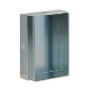 Scatola da incasso, rettangolare per installazioni sottotraccia.
Installazione a parete o soffitto. Struttura in metallo. Dimensioni
(LxHxP) 155x210x75 mm.