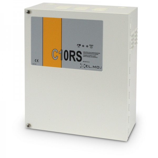 Alimentatore AL3RS in contenitore C10  Corrente 3 Ah,  Batteria fino a
17Ah, Interfaccia seriale RS485 su bus tipo ETR
