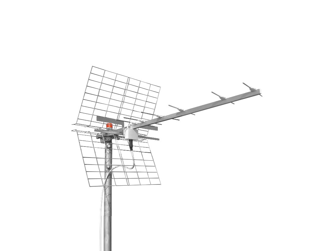 Antenna UHF el. 12  can. E21÷E60  guadagno 13,5 dBi, bianca