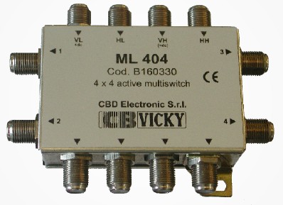 Mini switch 4 X 4 Attivo 4 Ingressi 4 Uscite 4 Derivazioni